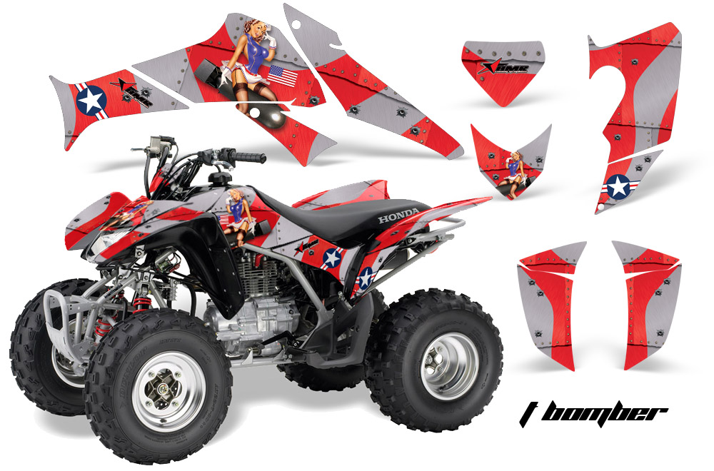 Honda TRX250 05-09 Graphics Tbomber-RED JPG